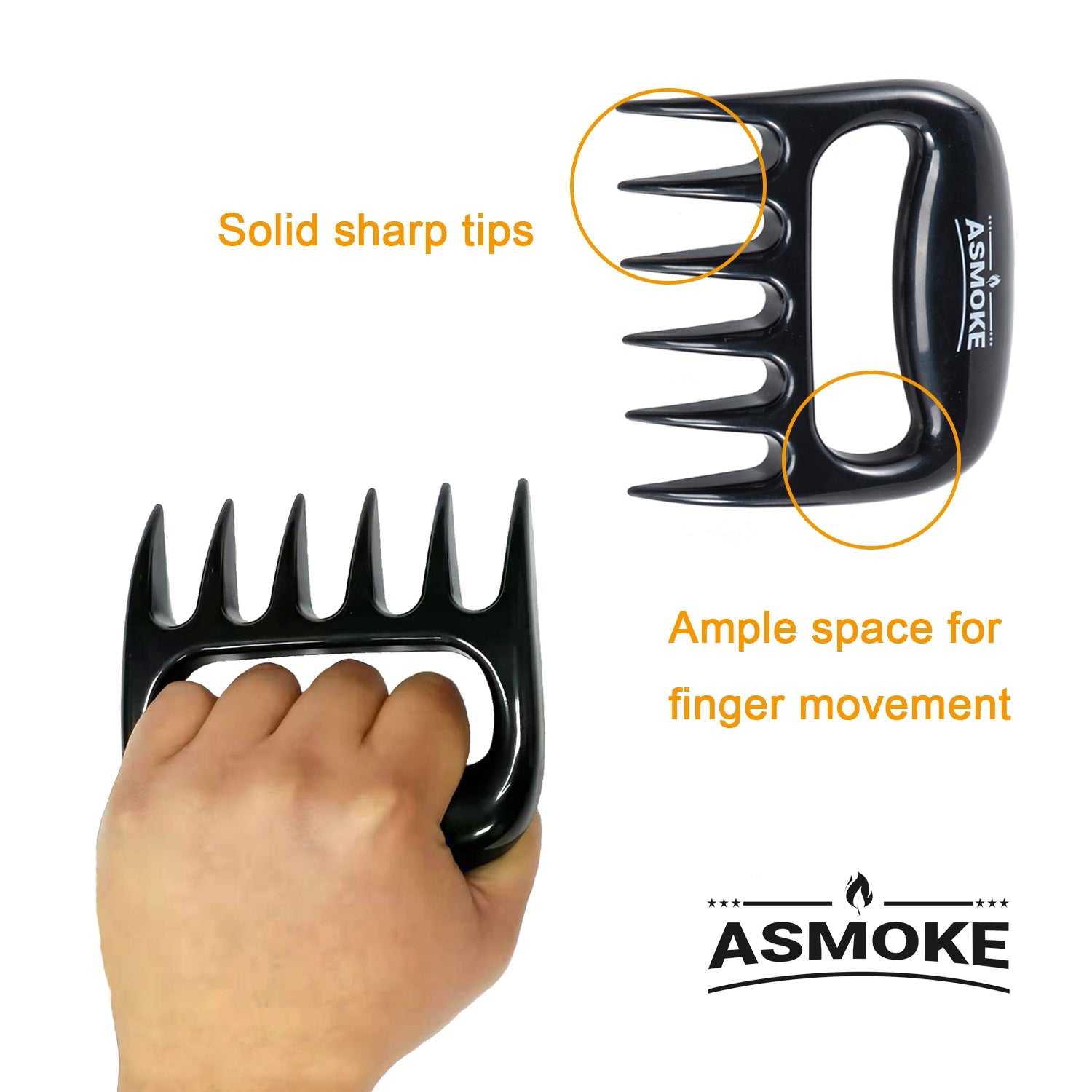 Asmoke BBQ Set (Includes Two Meat Claws, a Pellet Smoker Tube and Metal Skewers)