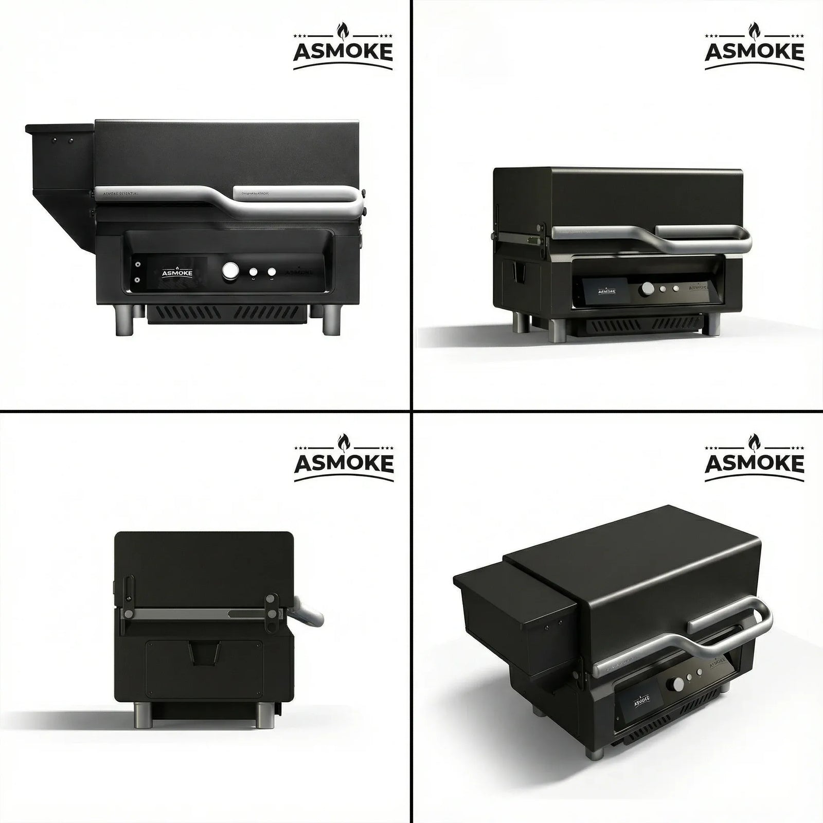 ASMOKE Essential Smart Portable Wood Pellet Grill & 3pc BBQ Tool Set & 5lb Applewood Pellets