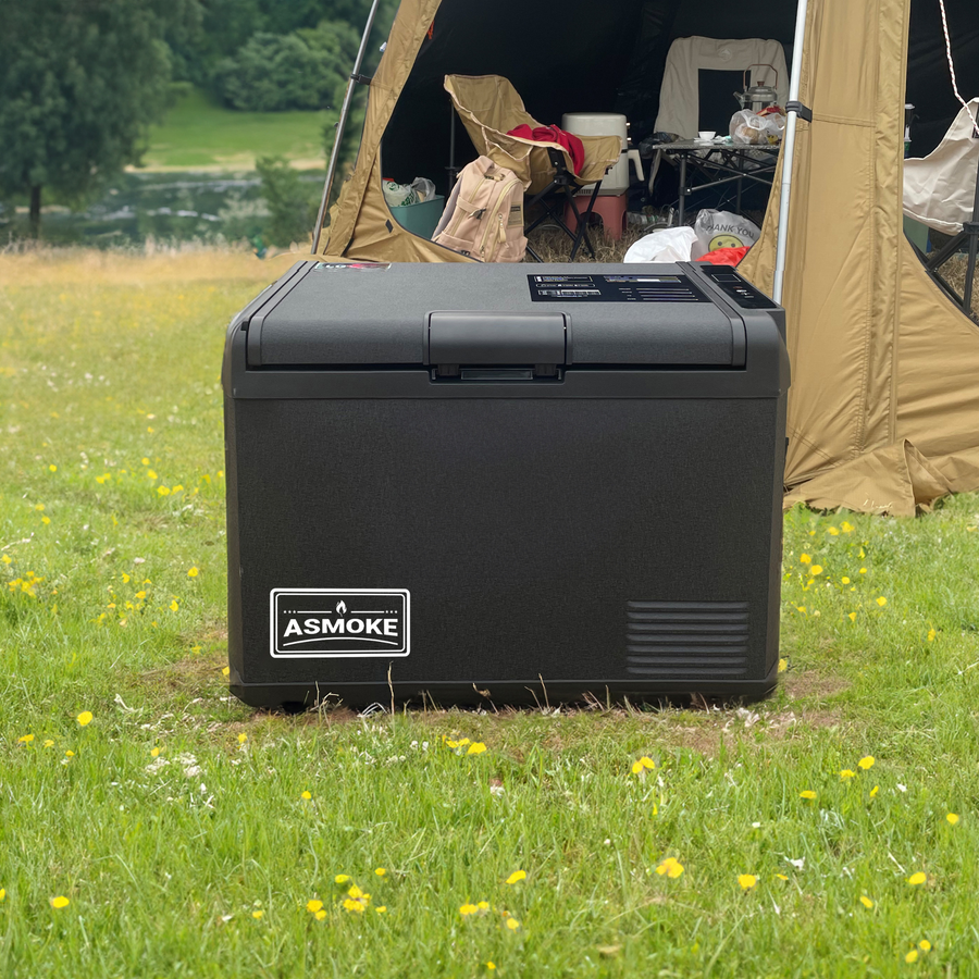 ASMOKE Premium Mini Fridge | 47L Compact Refrigerator with Roll-Bond Evaporator & Internal Light