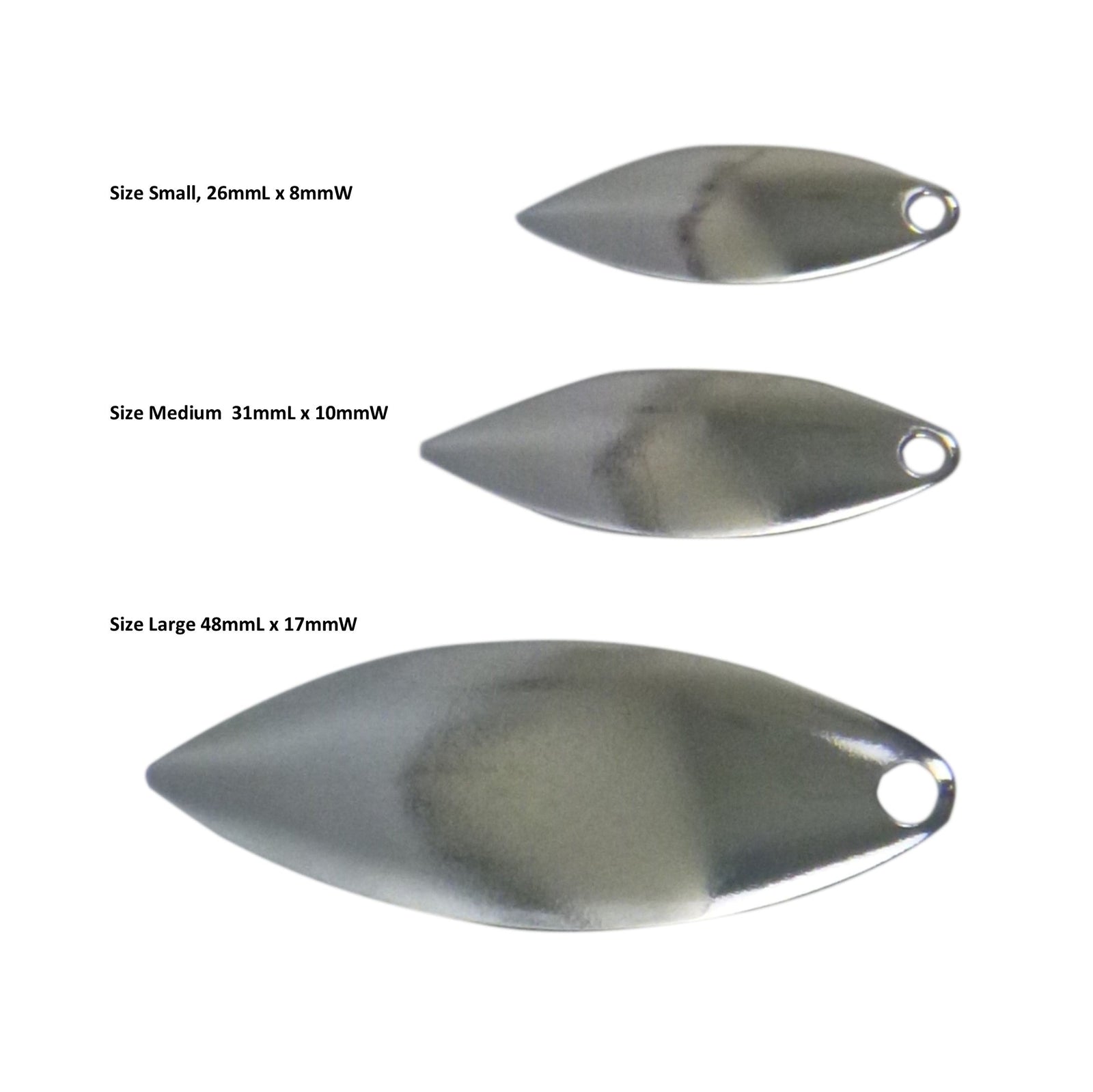 Artizan Smooth Willow Blade, Nickel, 26mmL x 8mmW, Qty 5