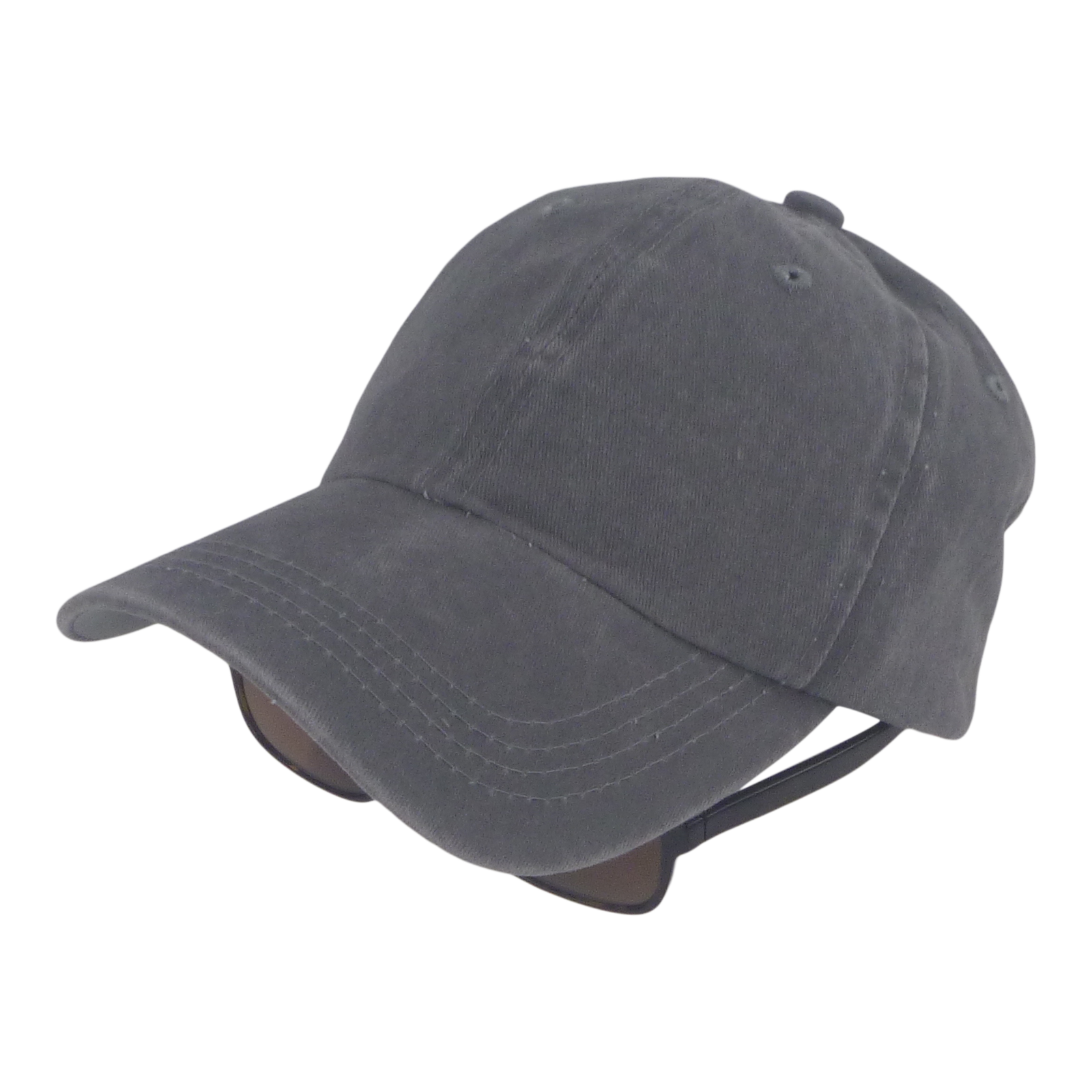 BSTC 6-Panel Baseball Cap, Distressed Cotton, Grey