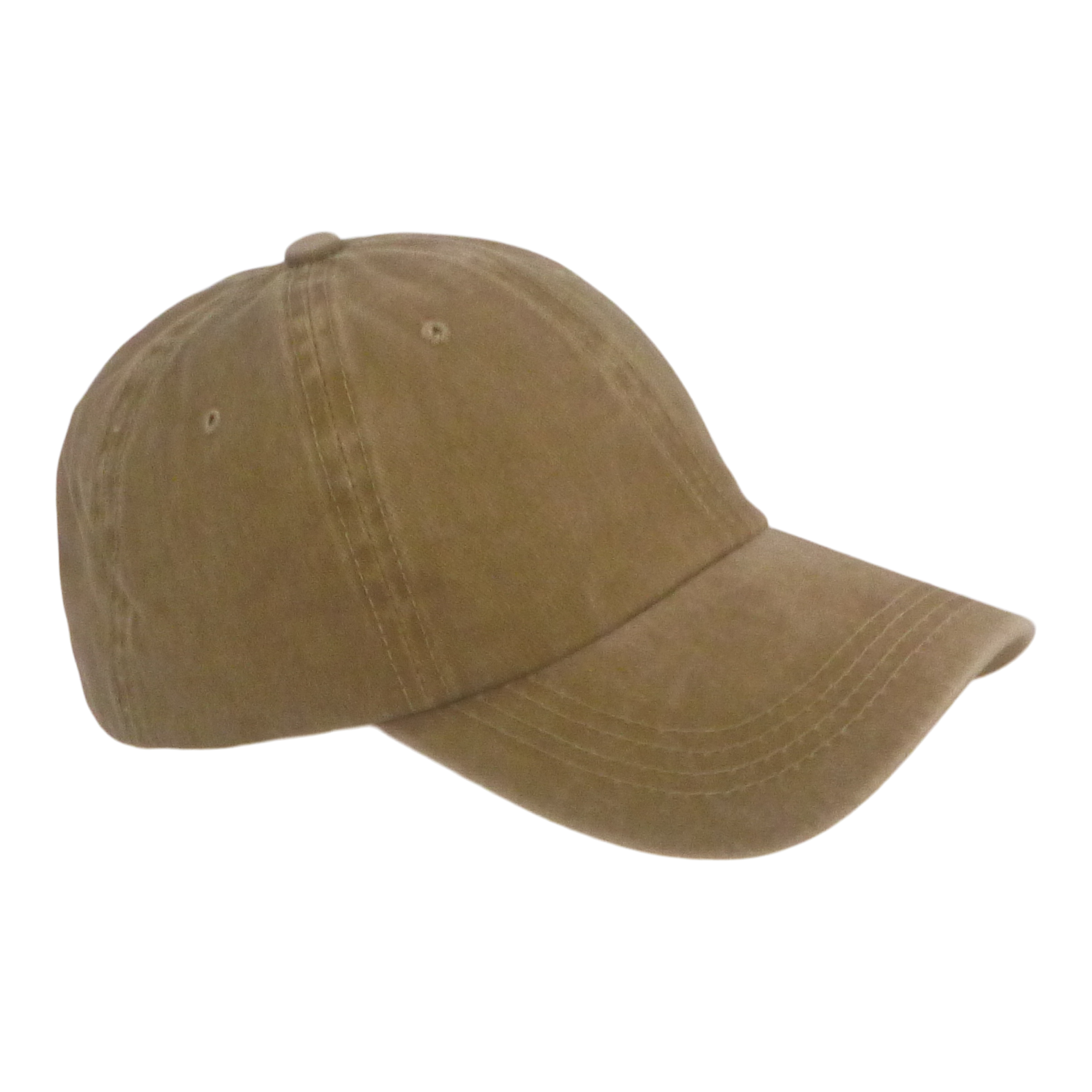 BSTC 6-Panel Baseball Cap, Distressed Cotton, Tan
