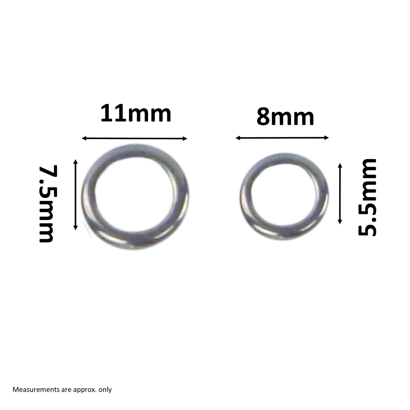Swimerz Solid Jigging Rings, 8mm, 20 pack