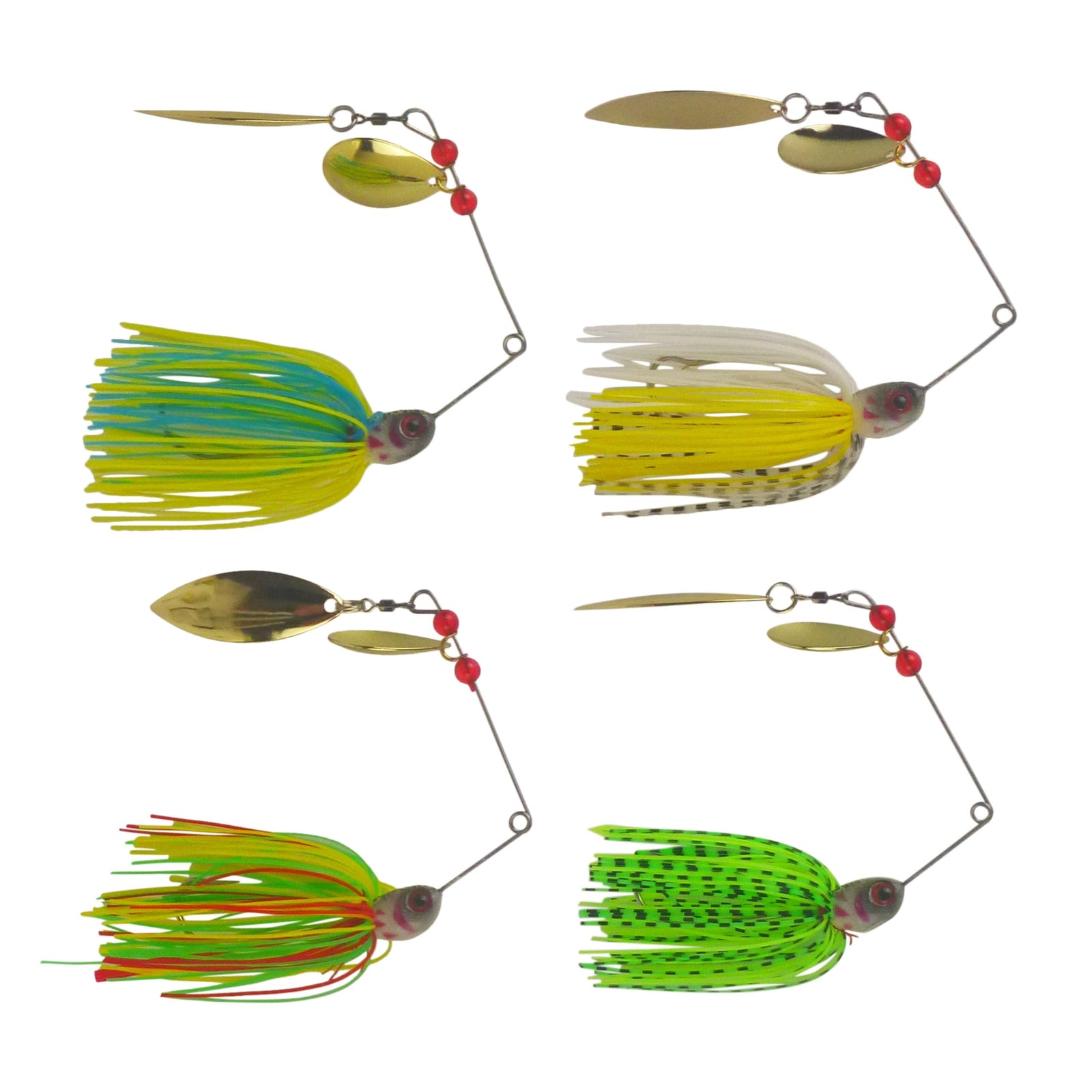 Dekoi 20gm LS22 Closed Eye Spinnerbait, Lemon Lime, Qty 2