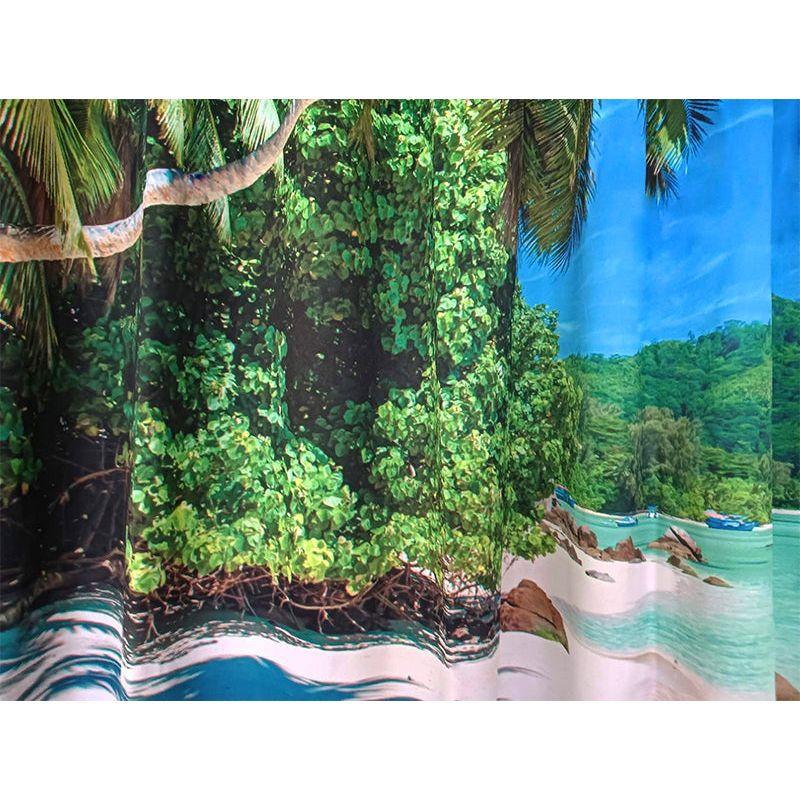 Sea View 3D Printing Blockout Curtains 2x127x160cm PINCH PLEAT Fabric Seascape