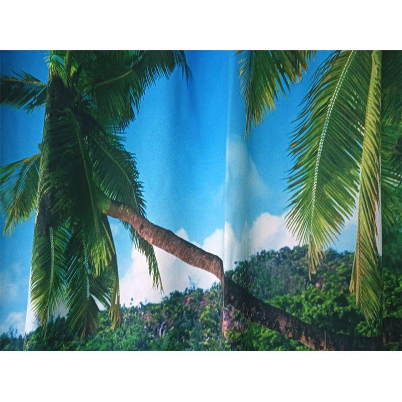 Sea View 3D Printing Blockout Curtains 260x213cm PINCH PLEAT Fabric Seascape