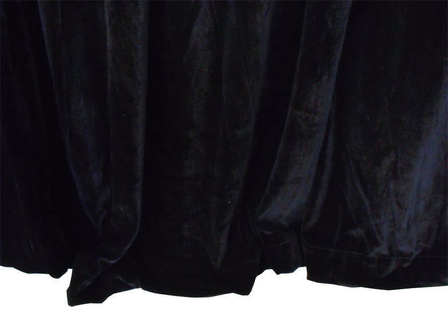 Large Velvet Curtains Black 600x230cm with 4m blockout+30 Hook, Pinch Pleat