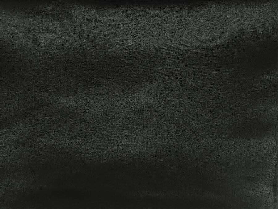 2 Long drop Sheer Voile Curtains 590cm wide 270cm Drop +Hooks Pinch Pleat Black