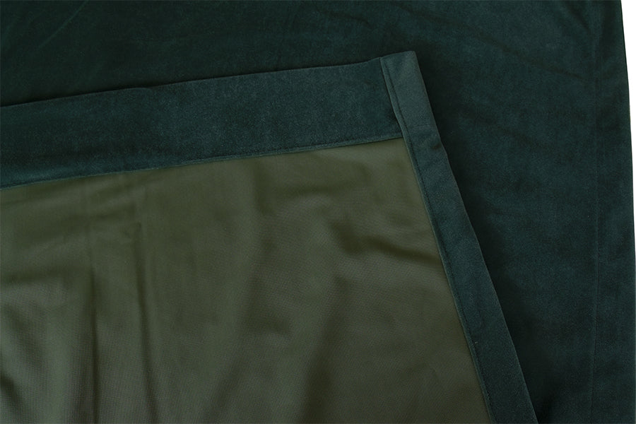 Large Thick Faux Mink Velvet Curtains 540x 230cm+30 Hooks Pinch Pleat, Green,New