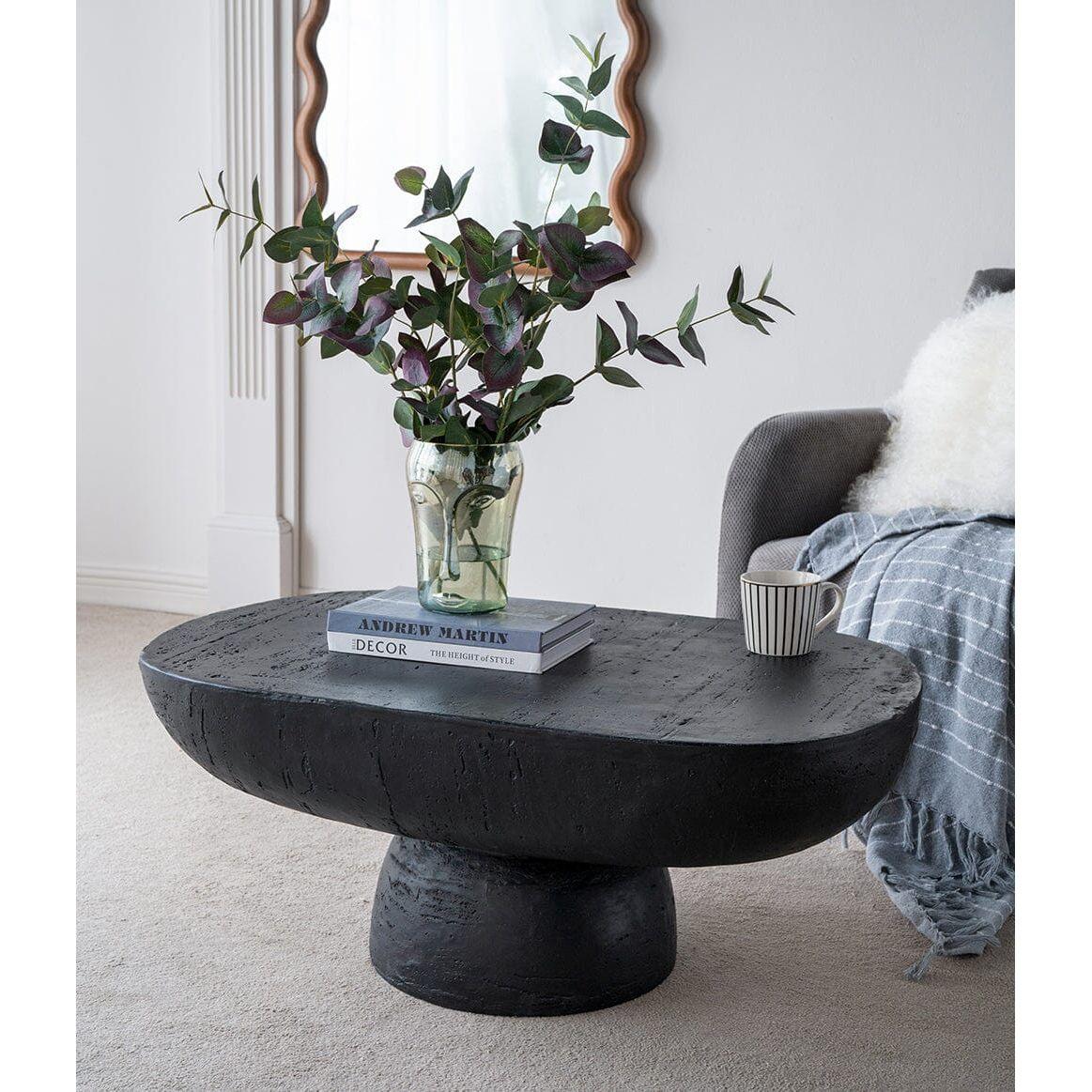 BLACK IS BACK CEMENT COFFEE TABLE