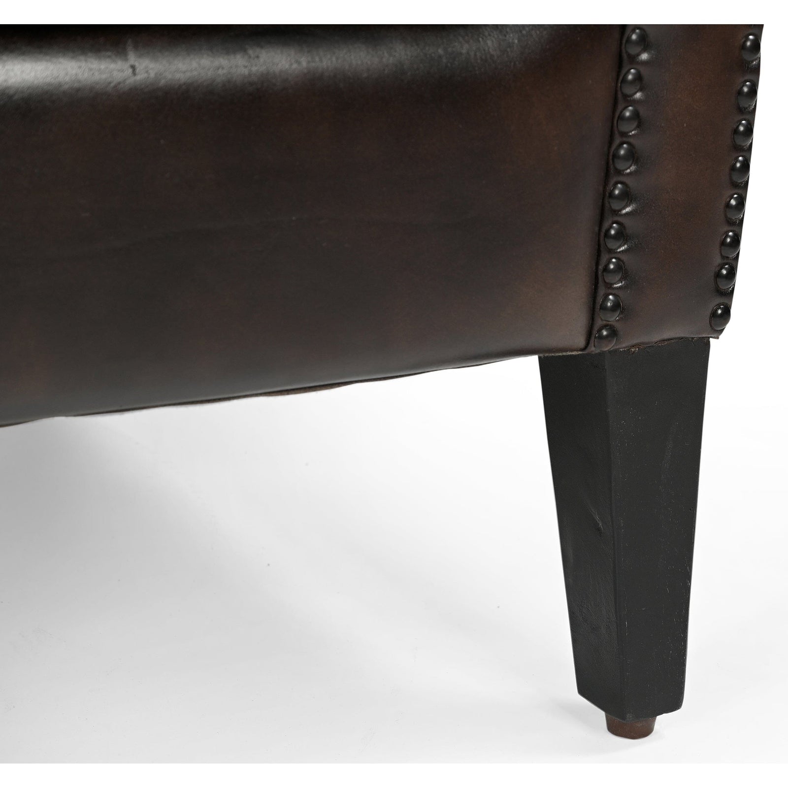 CHOCOLATE LEATHER ARMCHAIR