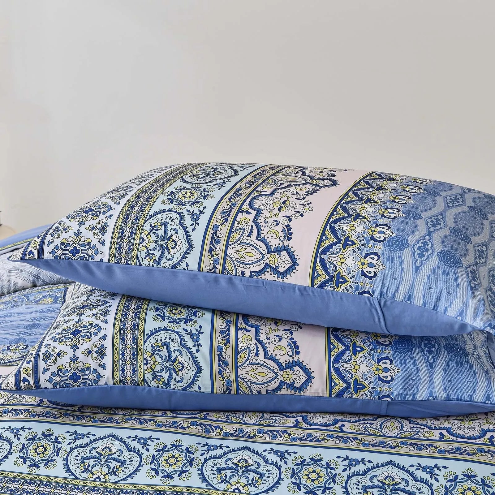 Blue Nordic Stripe Haven Comforter Quilted Doona Set