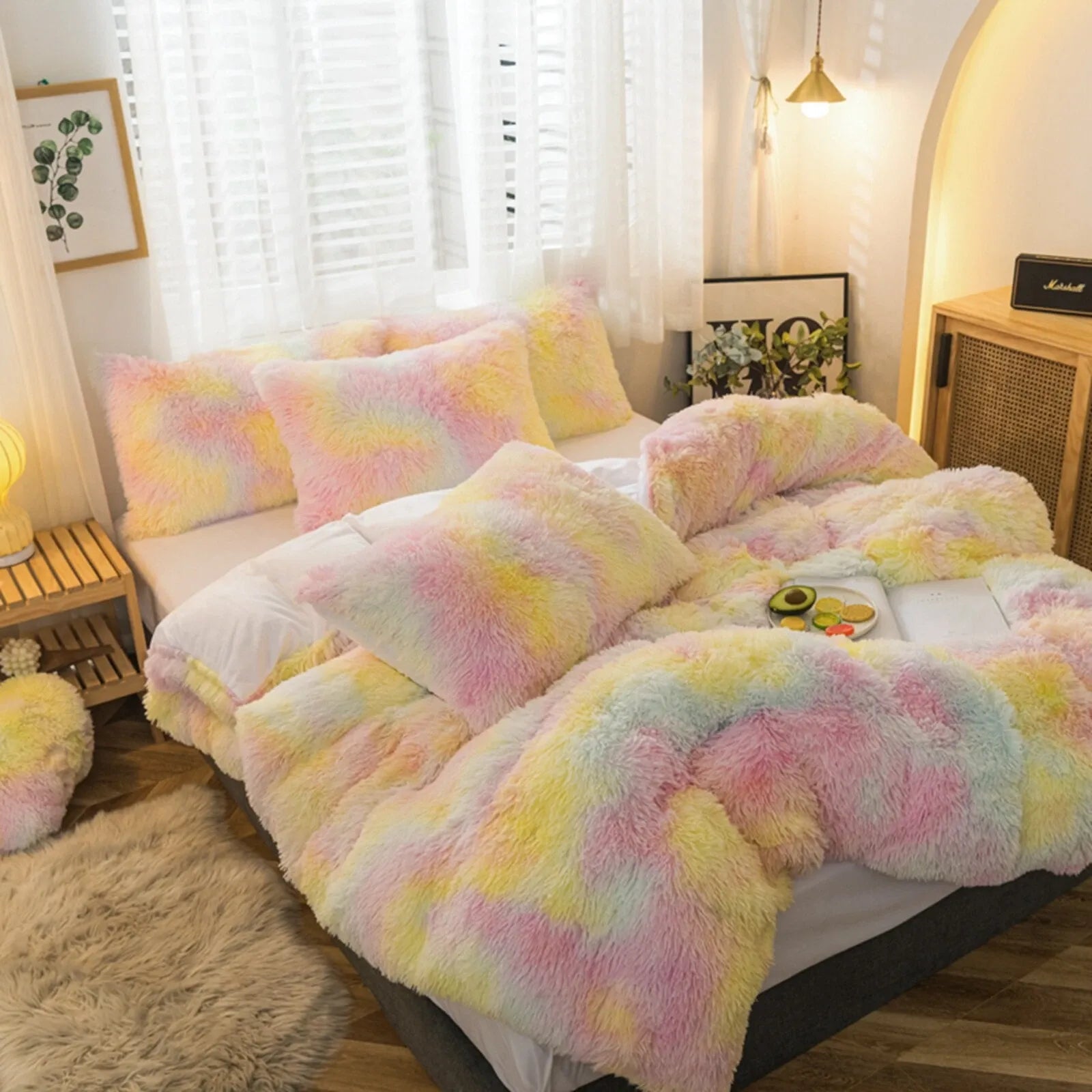 Colorful Plush Seville Eden Quilt / Doona / Duvet Cover set