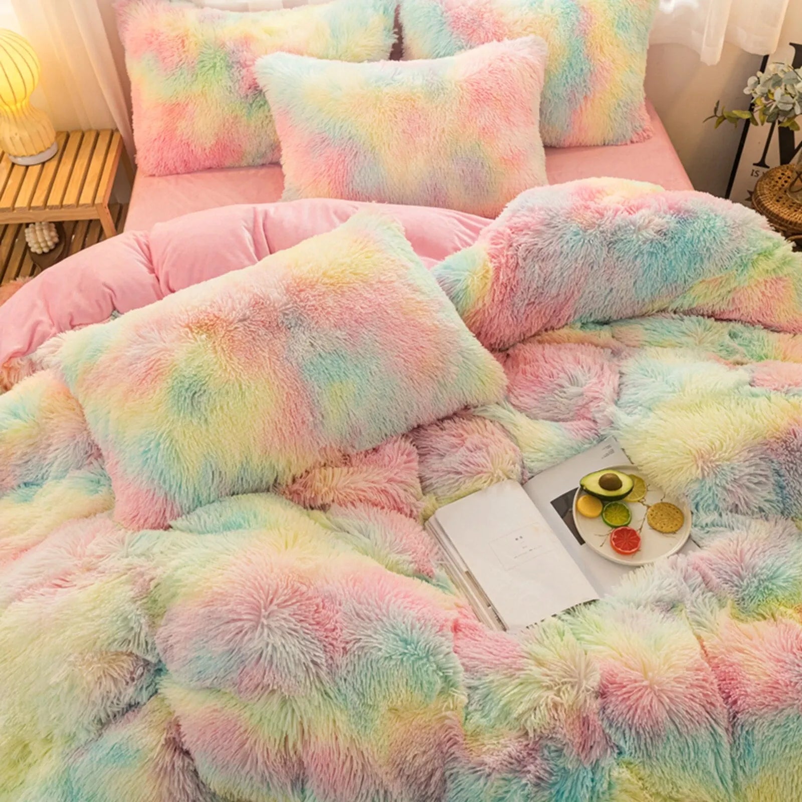 Colorful Plush Madeira Marigold Quilt / Doona / Duvet Cover set