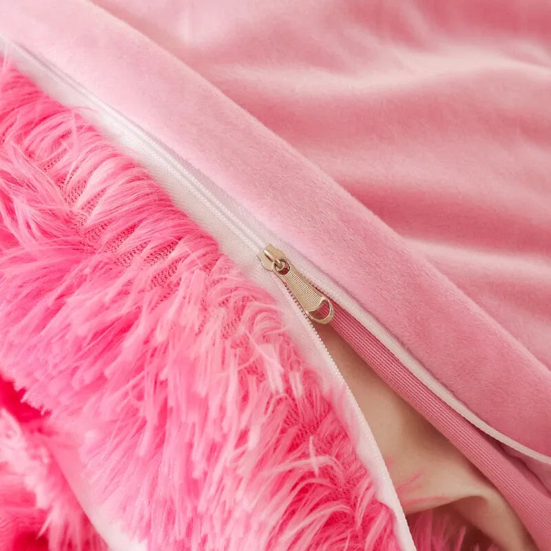 Pink Plush Ophelia Botanical Quilt / Doona / Duvet Cover set
