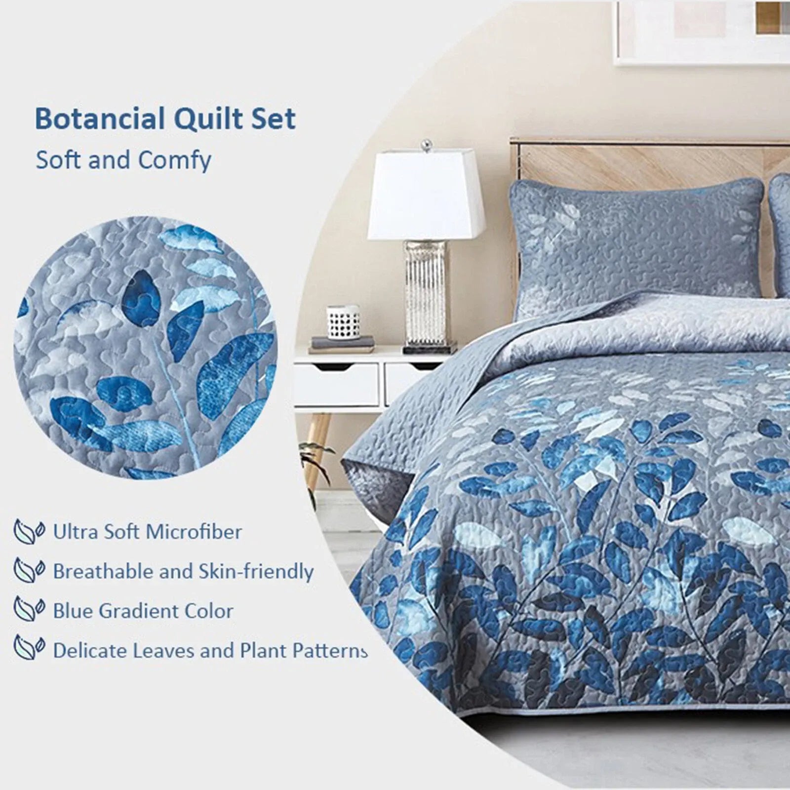 Estate Aurelia Leaf Quilt / Doona / Duvet Cover set