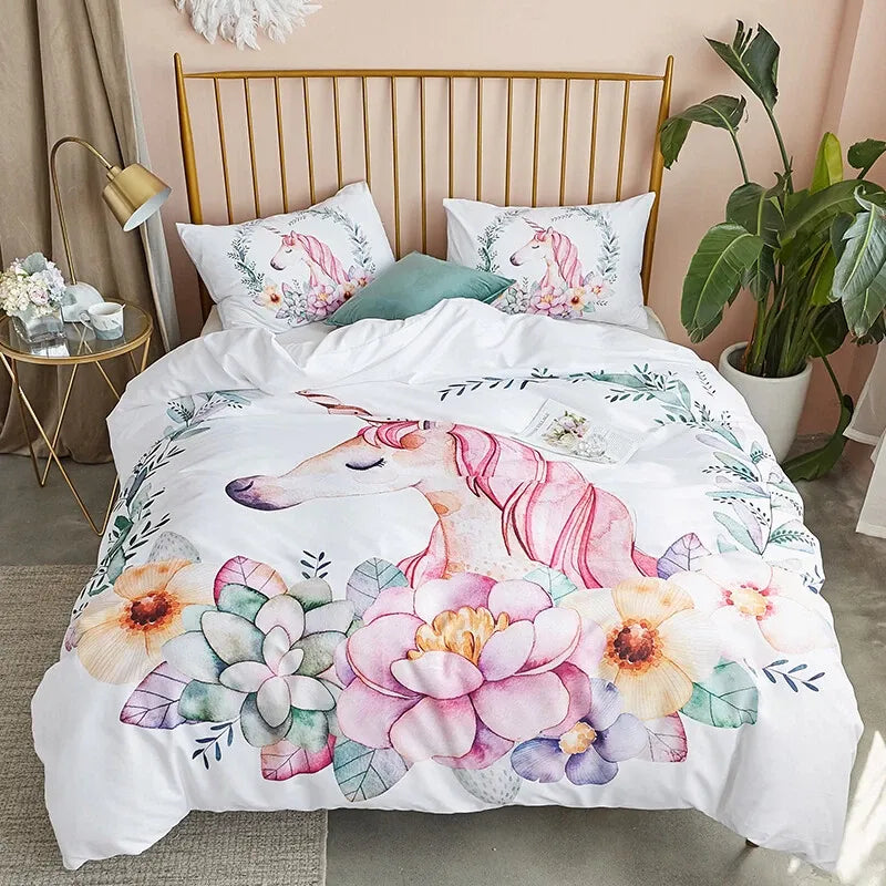 Unicorn Flowers Milano Paisley Quilt / Doona / Duvet Cover set