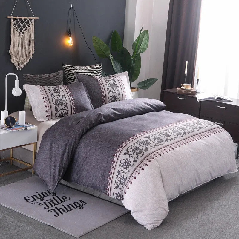 Striped Alpine Serenity Quilt / Doona / Duvet Cover set
