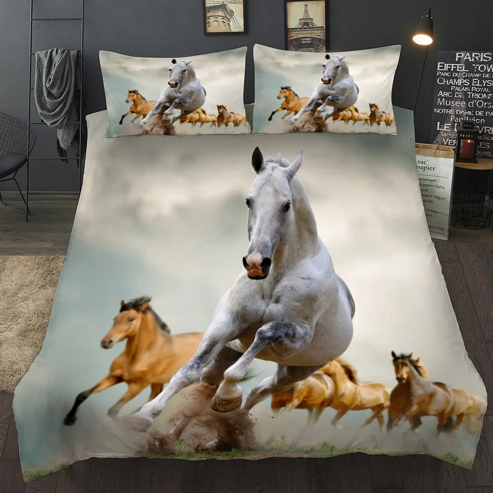 Horses Solenne Gallery Quilt / Doona / Duvet Cover set