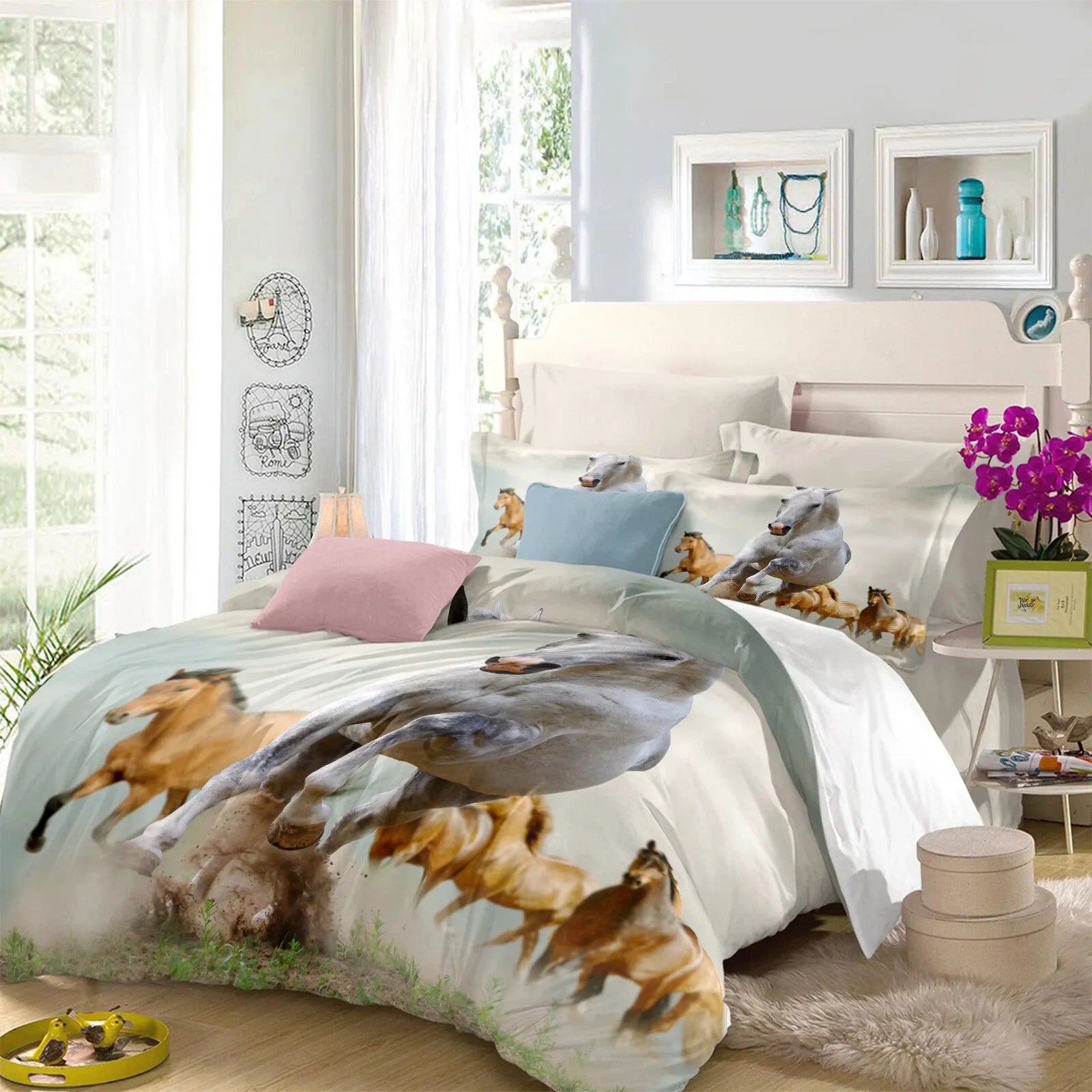Horses Solenne Gallery Quilt / Doona / Duvet Cover set