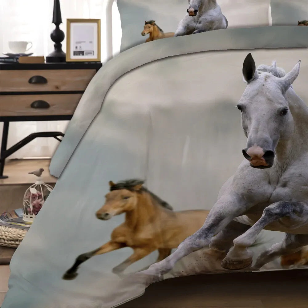 Horses Solenne Gallery Quilt / Doona / Duvet Cover set