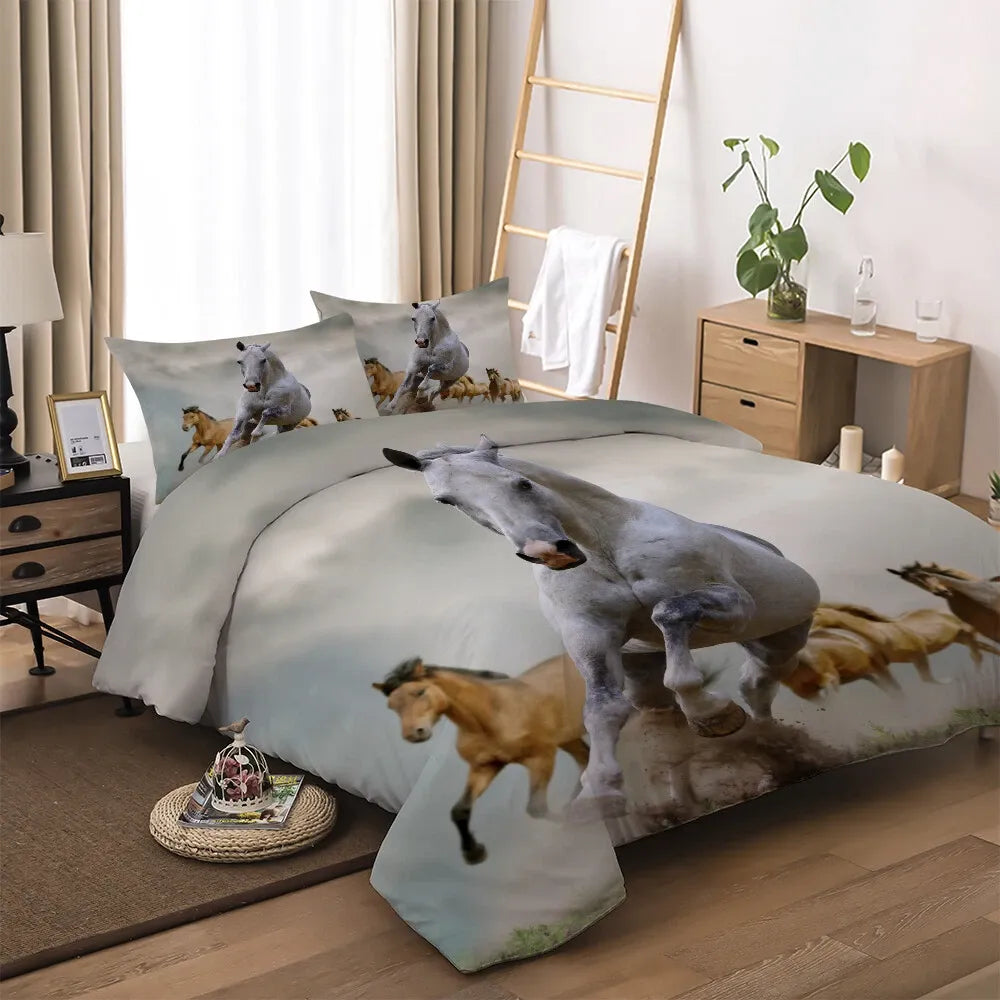 Horses Solenne Gallery Quilt / Doona / Duvet Cover set