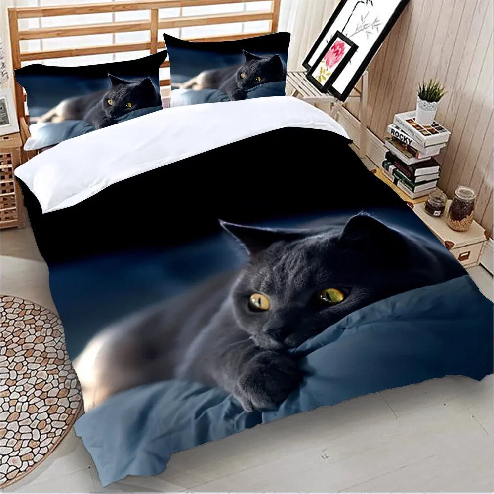 Black Asteria Atelier Quilt / Doona / Duvet Cover set