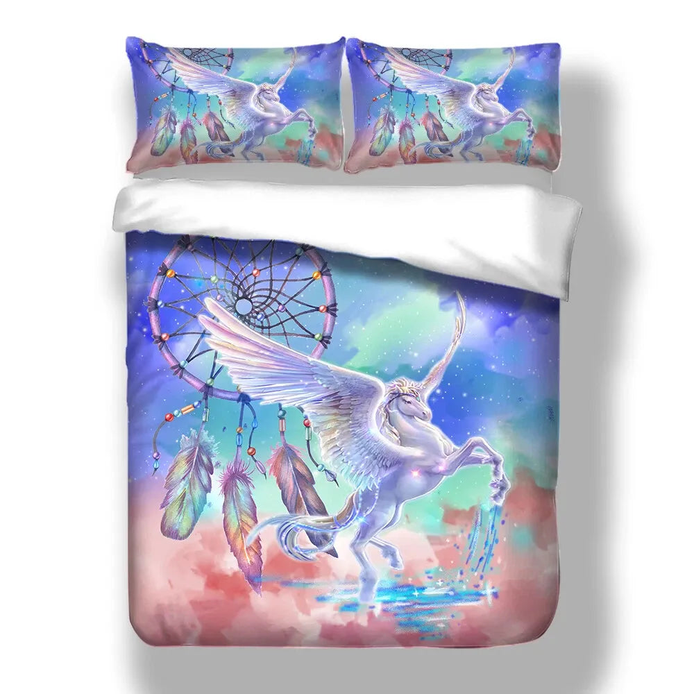 Snow Horses Mireille Dahlia Quilt / Doona / Duvet Cover set