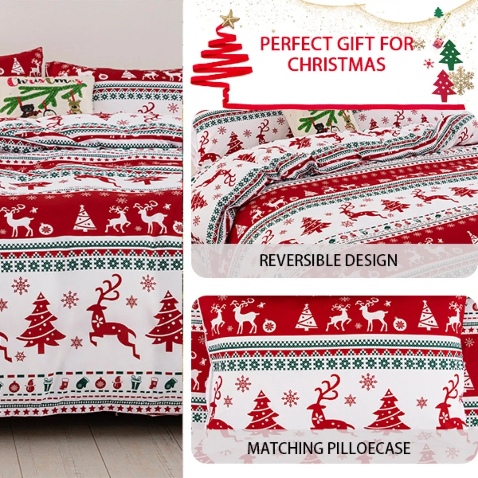 Christmas Amalfi Ivy Quilt / Doona / Duvet Cover set
