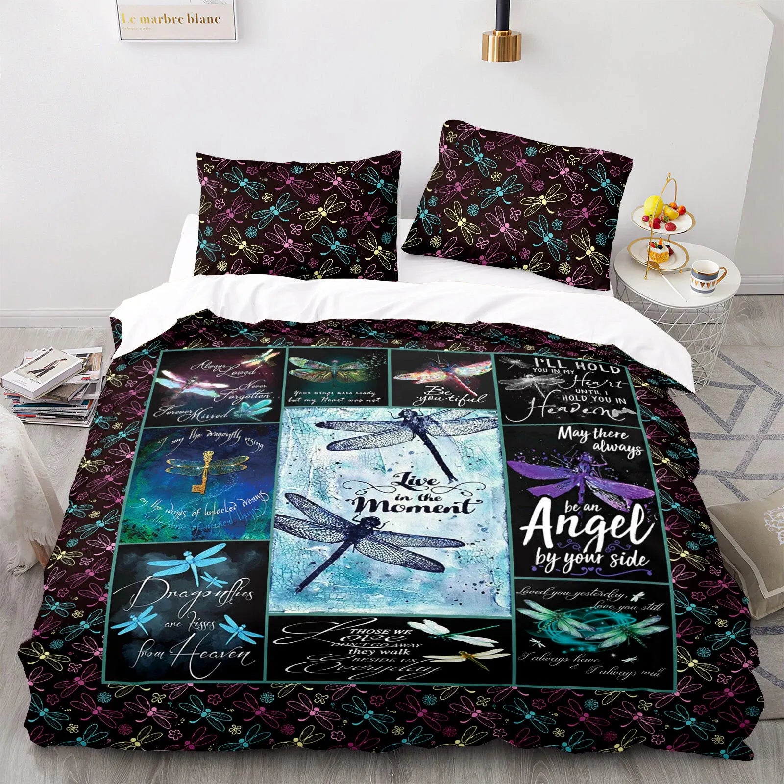 Dragonfly Odessa Gallery Quilt / Doona / Duvet Cover set