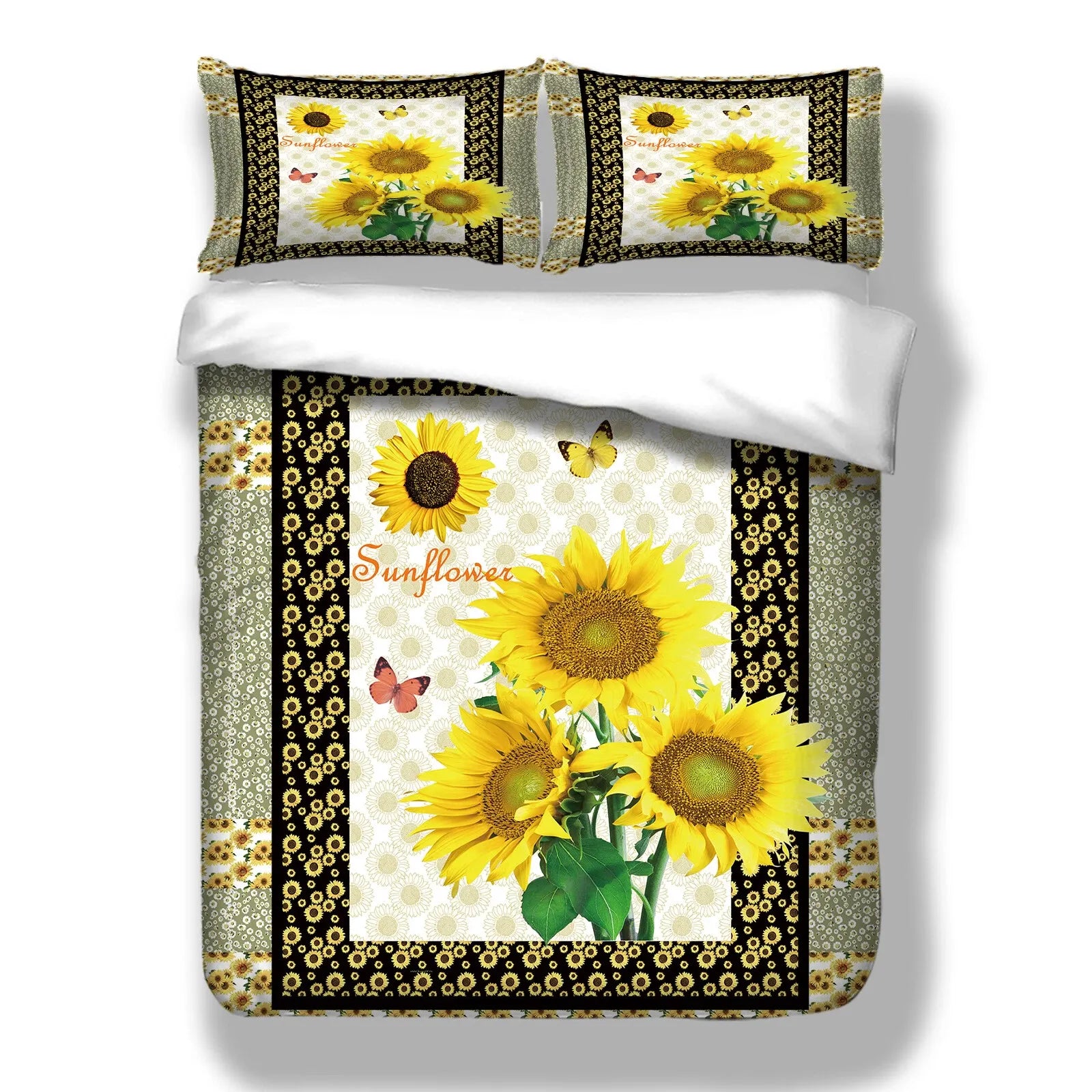 Golden Girasole Summer Bloom Quilt / Doona / Duvet Cover set