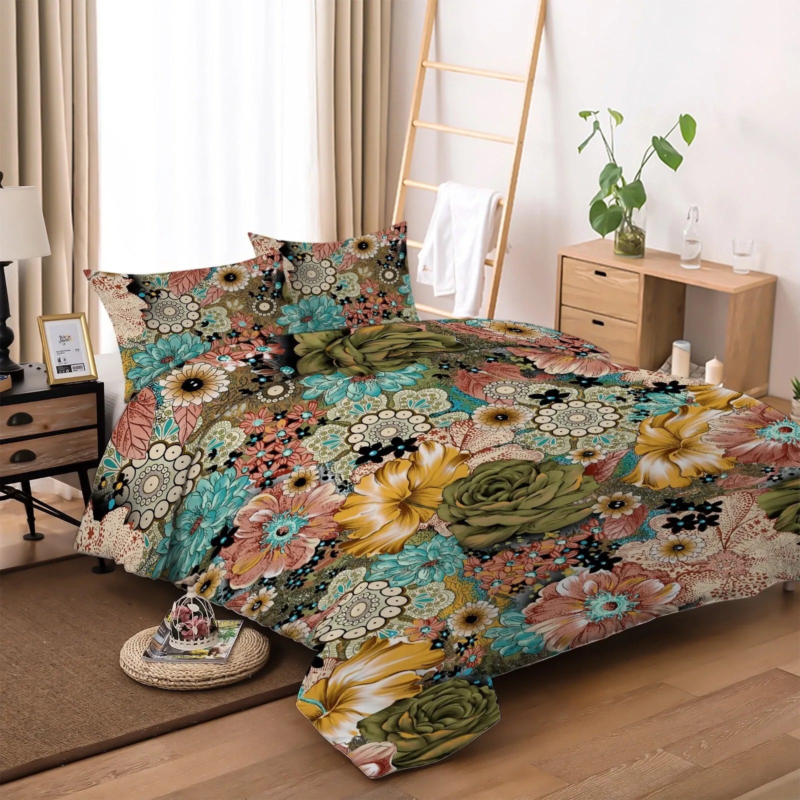 Black Bohemian Sorrento Heritage Quilt / Doona / Duvet Cover set