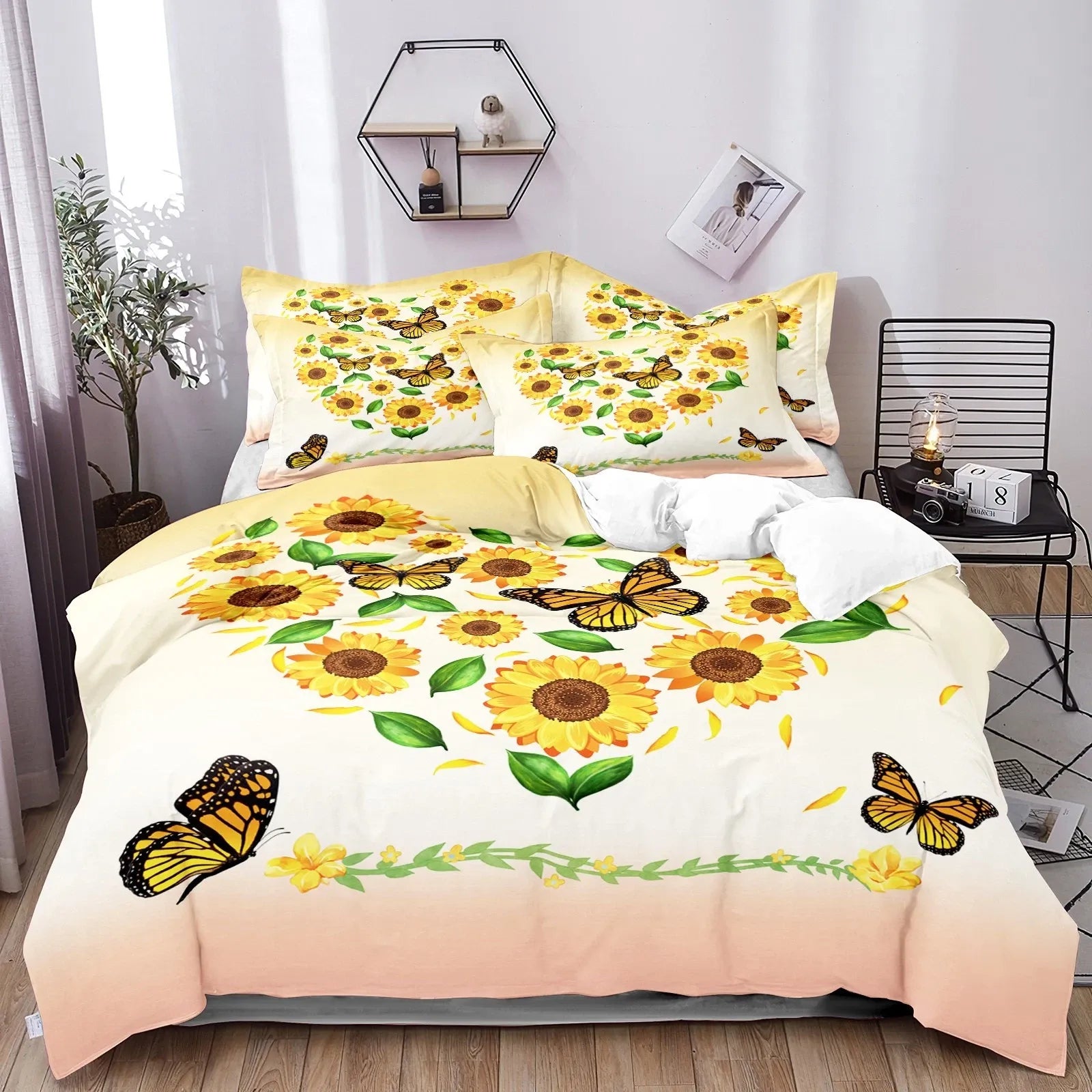 Sunflower Valencia Botanical Quilt / Doona / Duvet Cover set