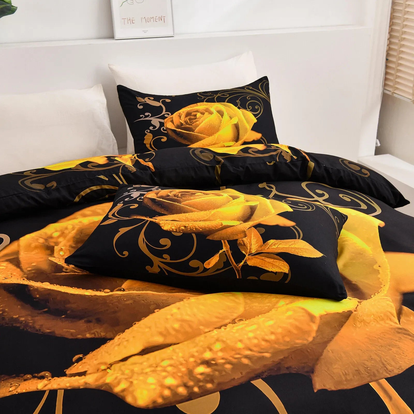 Gold Flower Arden Elegance Quilt / Doona / Duvet Cover set