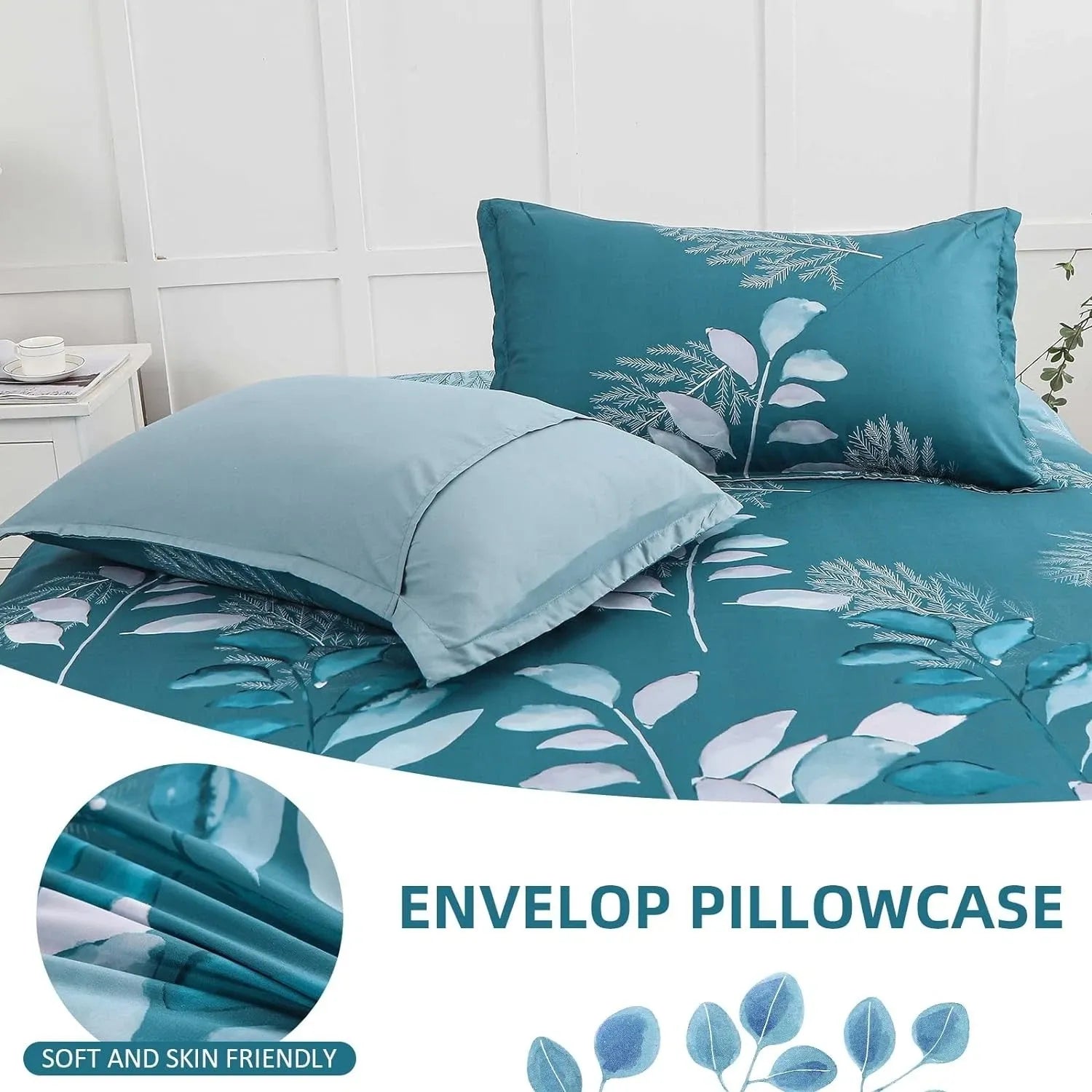 Teal Foglia Willow Haven Quilt / Doona / Duvet Cover set