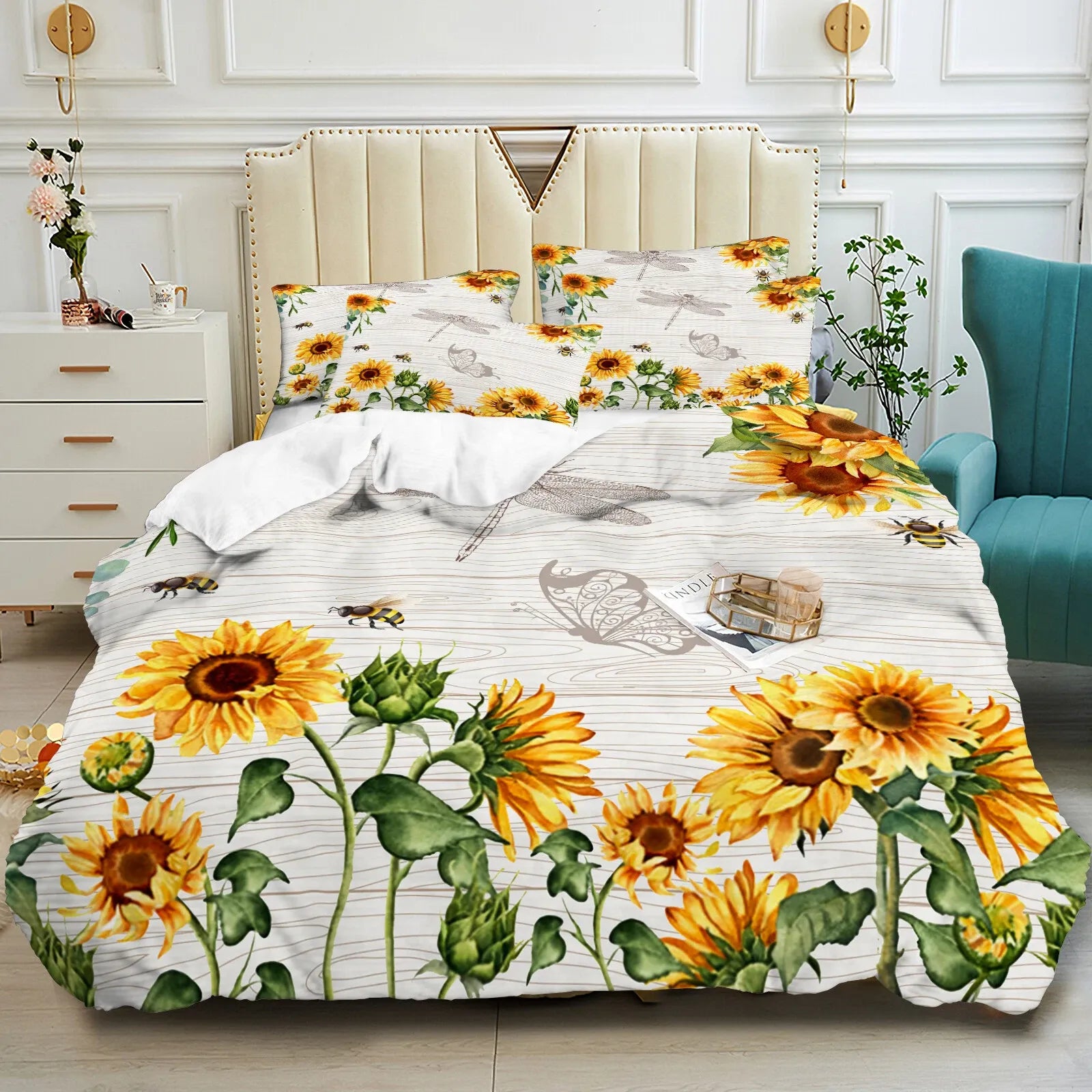 New Sabine Marigold Quilt / Doona / Duvet Cover set
