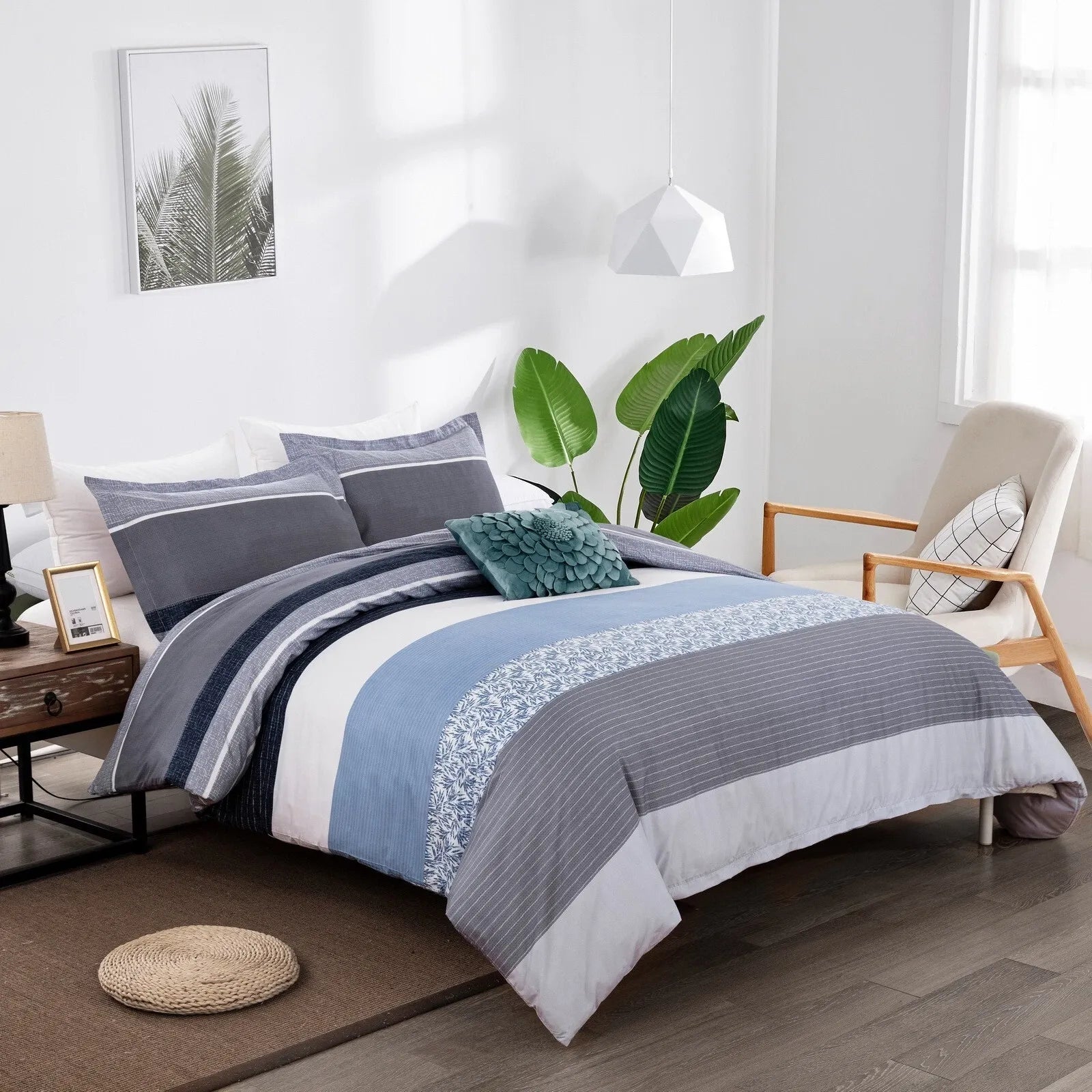 Stripe Elara Ivy Quilt / Doona / Duvet Cover set