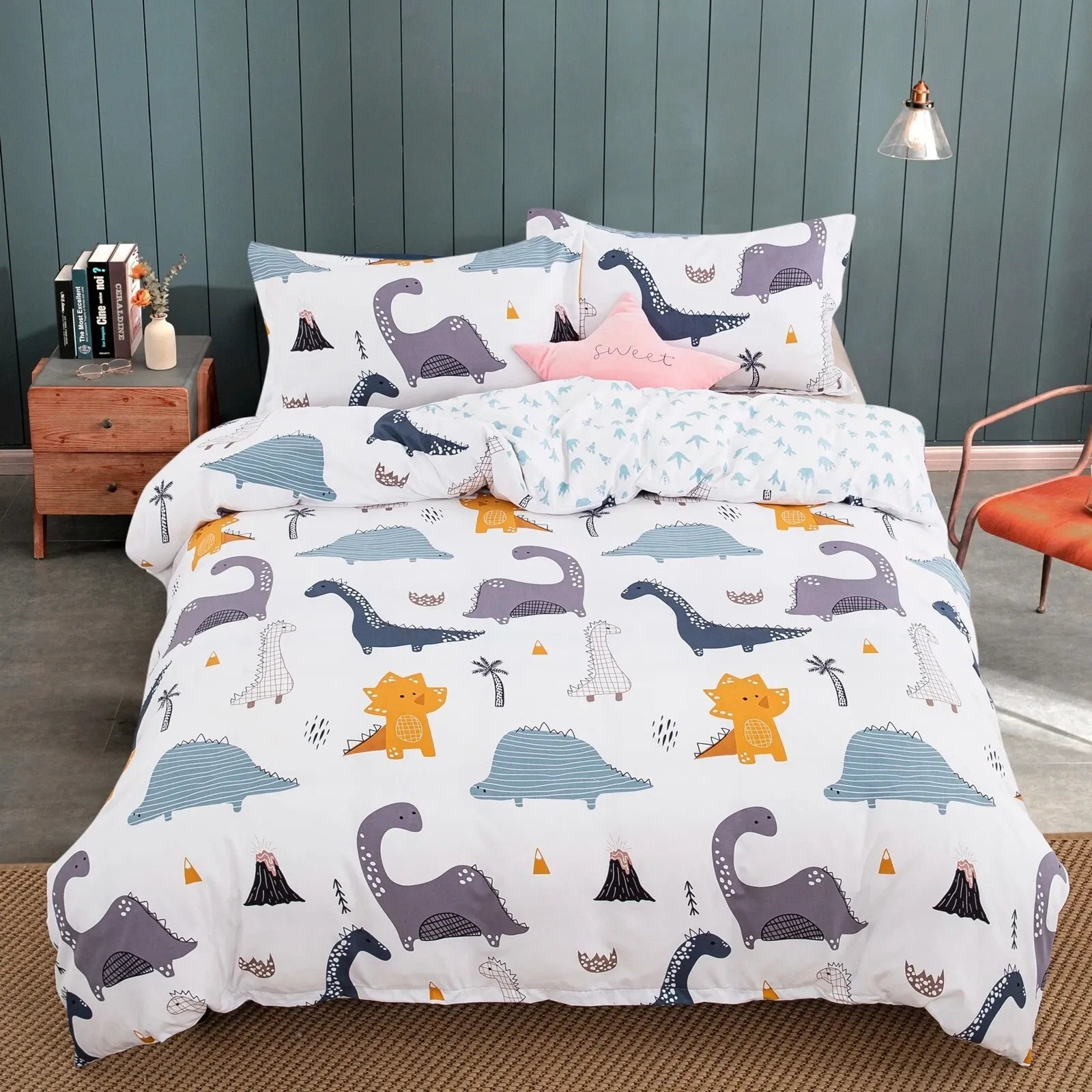 Dinosaur Noelle Leaf Quilt / Doona / Duvet Cover set