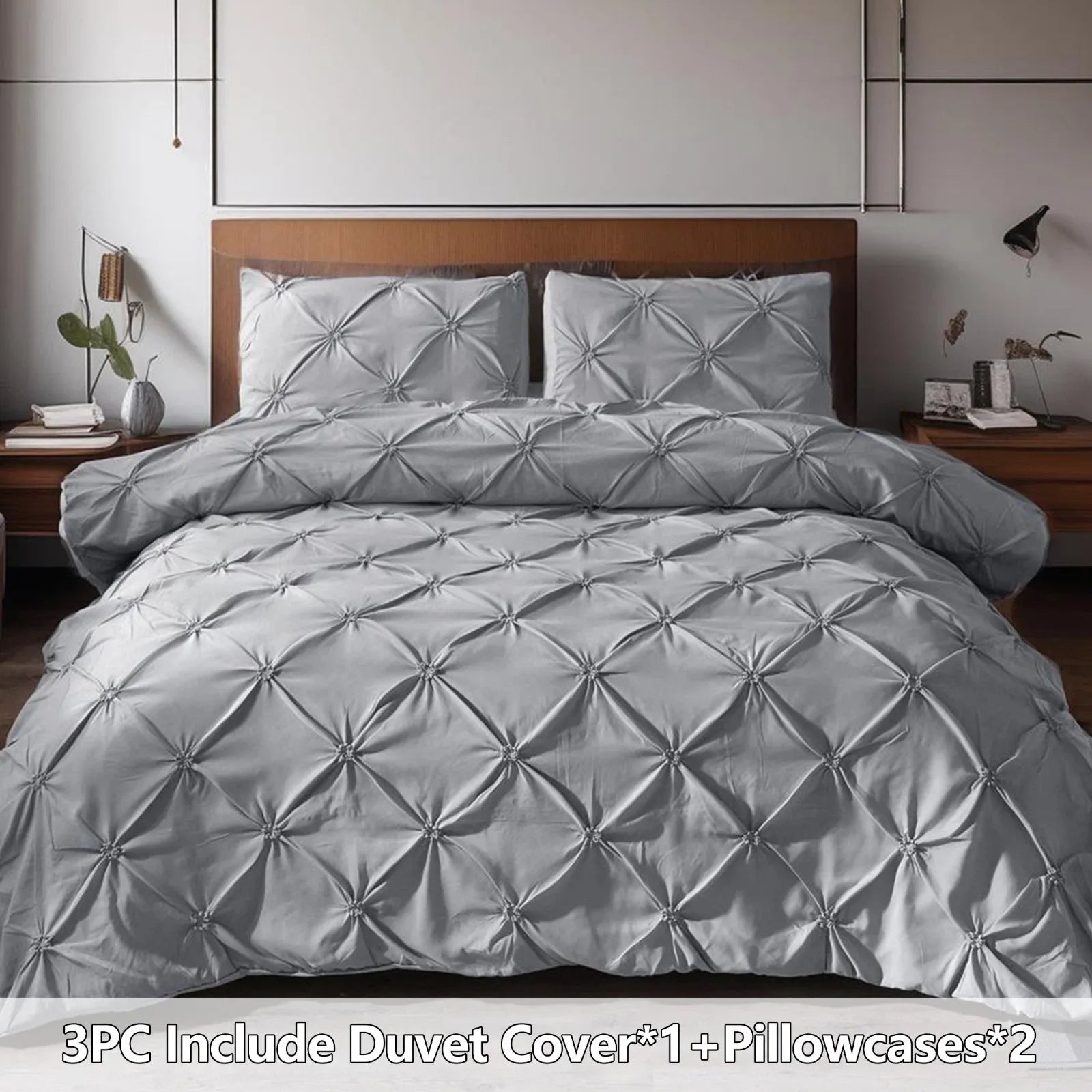 Grey Lorette Marigold Quilt / Doona / Duvet Cover set