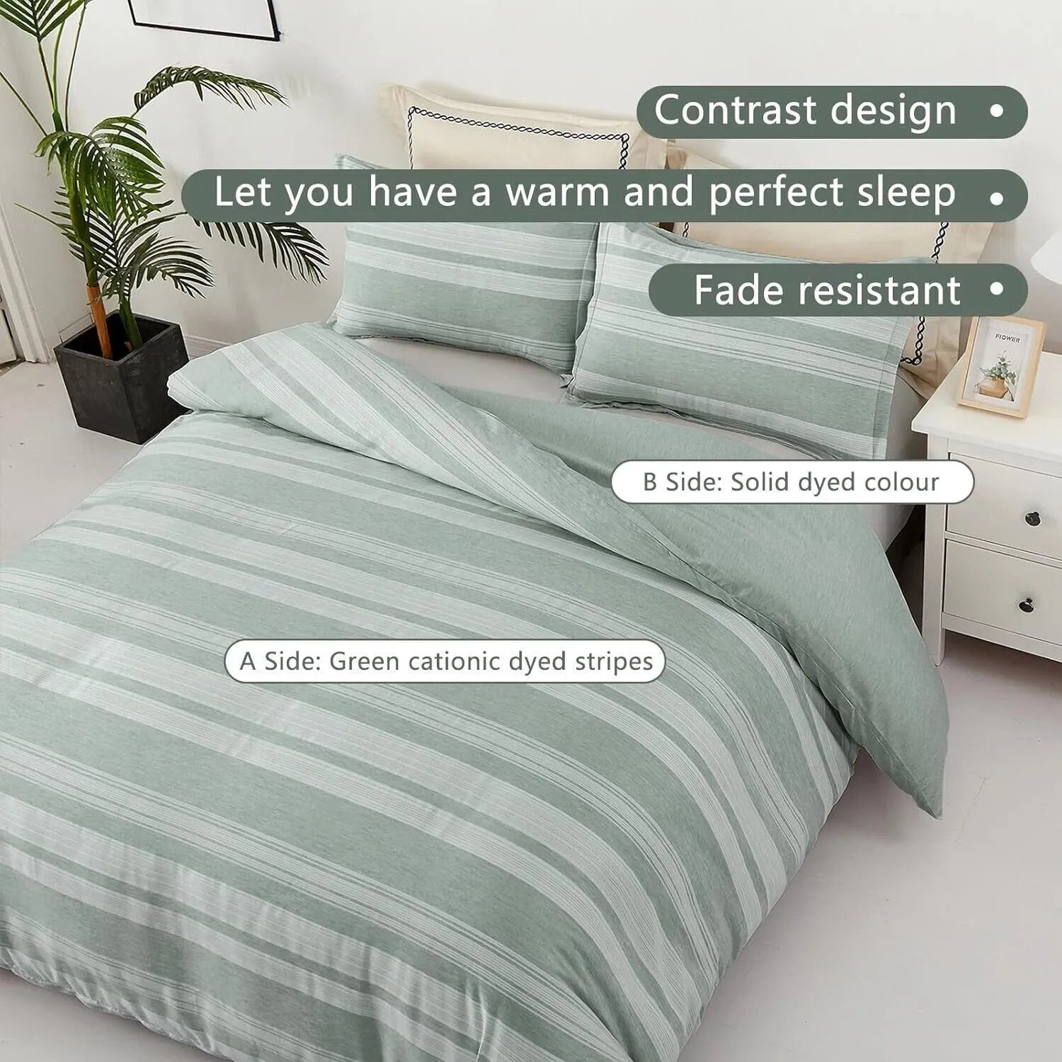 Bohemian Striped Margaux Bloomscape Quilt / Doona / Duvet Cover set