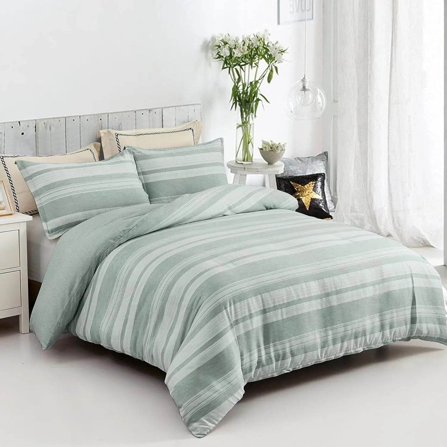 Bohemian Striped Margaux Bloomscape Quilt / Doona / Duvet Cover set