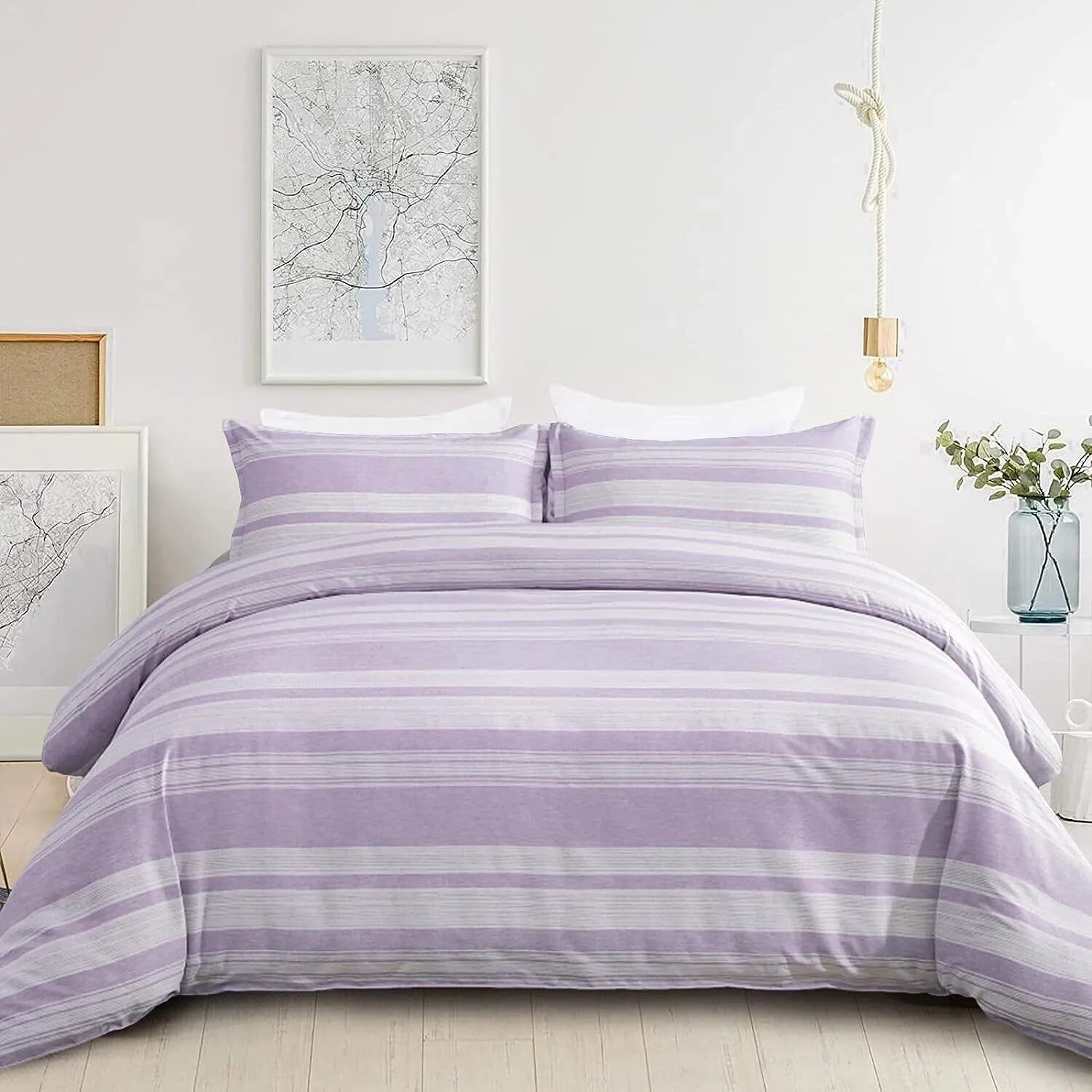 Stripe Sabine Heritage Quilt / Doona / Duvet Cover set