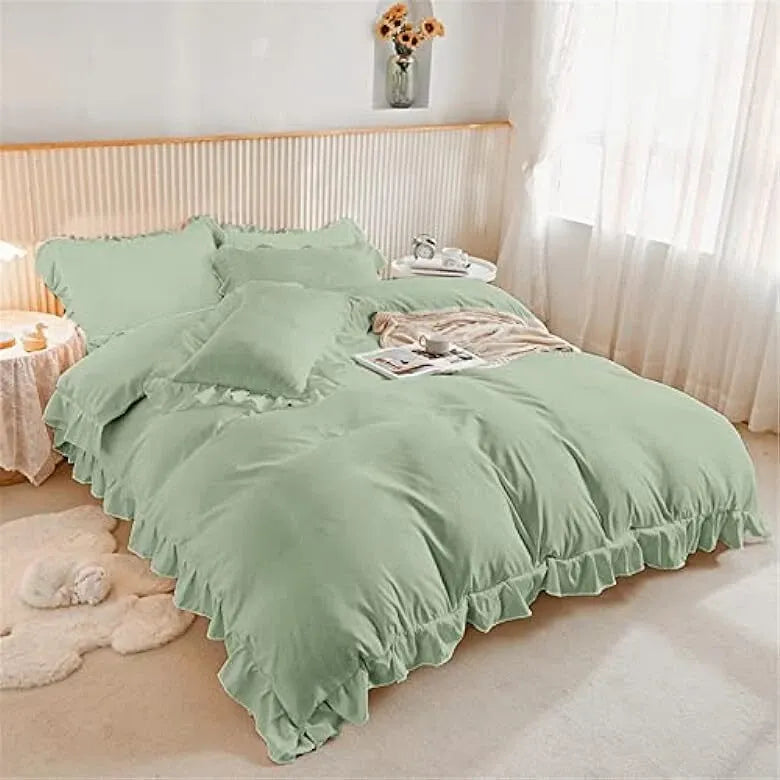 Ruffled Edge Capri Eden Quilt / Doona / Duvet Cover set