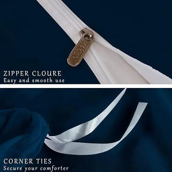 Blue Lombardy Ivy Quilt / Doona / Duvet Cover set
