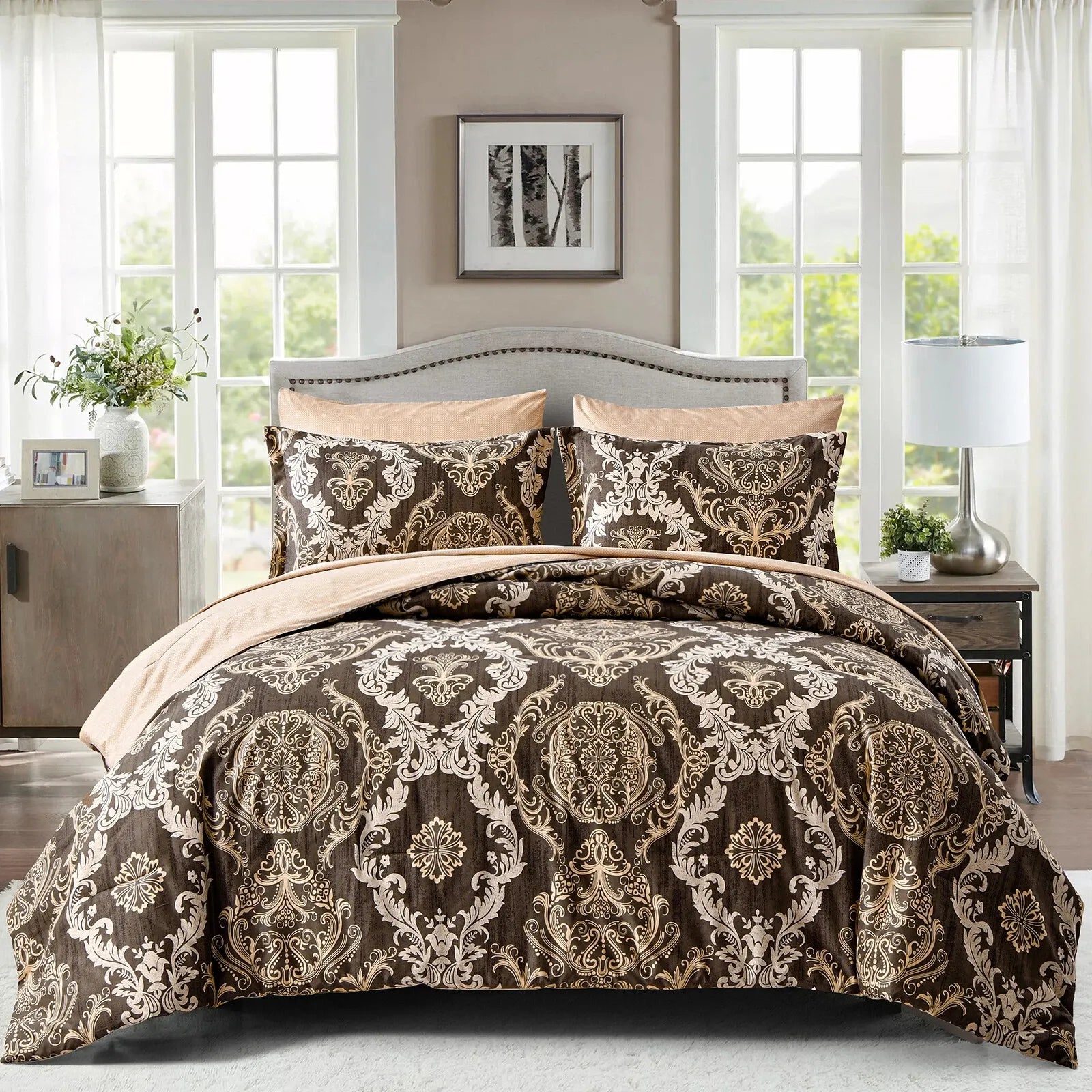 Damascus Aurelia Bloomscape Quilt / Doona / Duvet Cover set