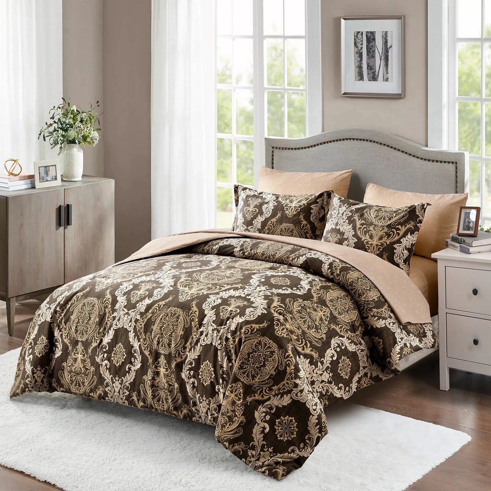 Damascus Aurelia Bloomscape Quilt / Doona / Duvet Cover set