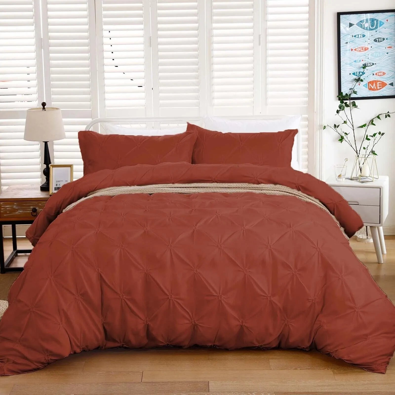 Caramel Siena Dahlia Quilt / Doona / Duvet Cover set