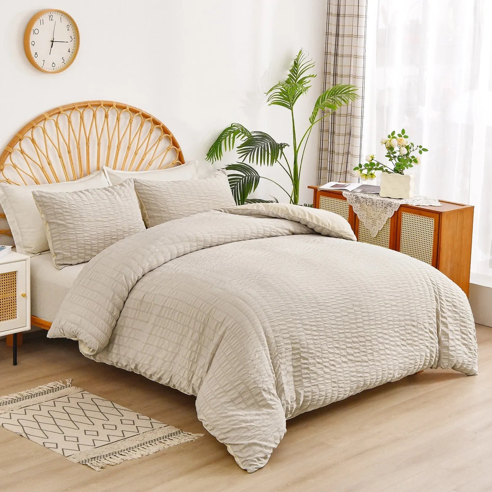 Stripe Lombardy Serenity Quilt / Doona / Duvet Cover set