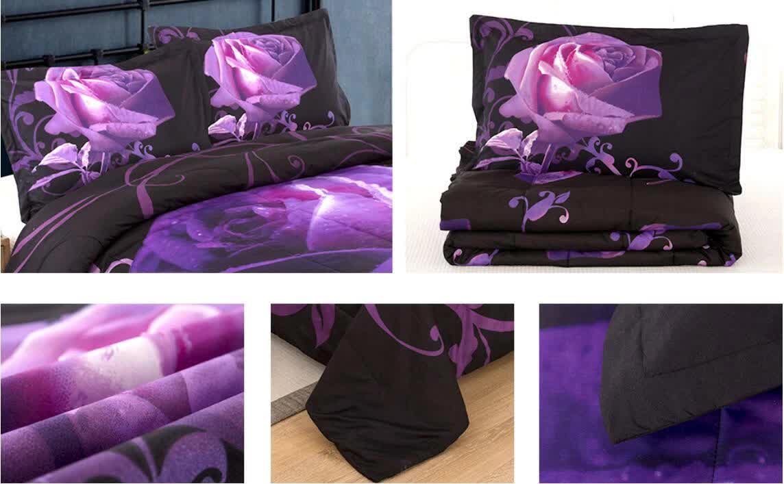 Rose Golden Hour Comforter Set – Aesthetic 3‑Piece Bedroom Mood