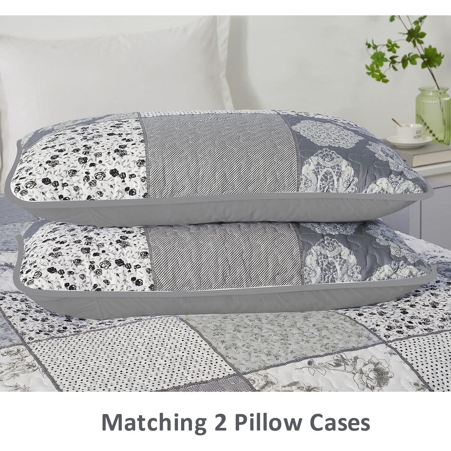 Nurturing Quilted Coverlet and Pillowcases Set: Perfect for Restful Sleep
